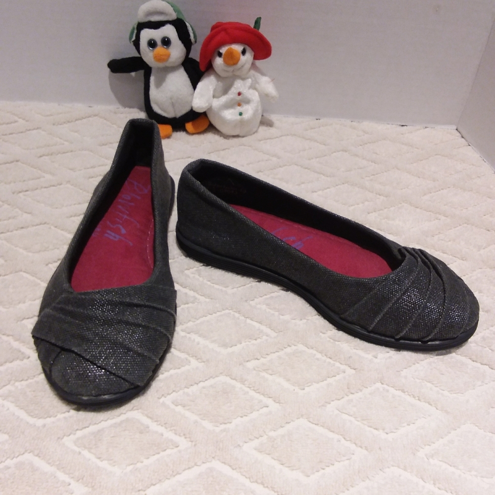 - Blowfish canvas pleated ballerina shoe